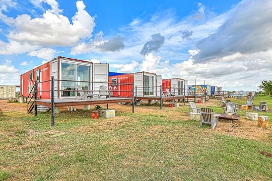 Cabins at Flophouze Shipping Container Hotel glamping Texas Hill Country 