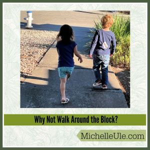 two children walking to a corner
