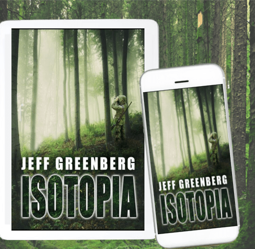 Isotopia ebooks on backdrop of the forest