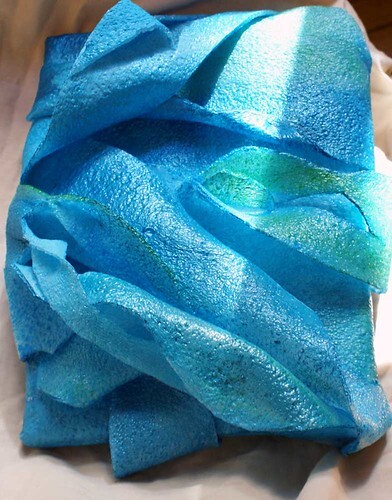 Pandora's Aquarium by Tiffany Gholar. Acrylic on foam packing material