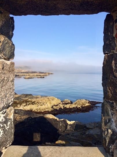 holiday in a day: window by Portsoy Harbour