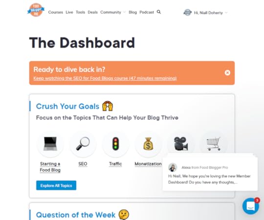 food blogger pro review dashboard
