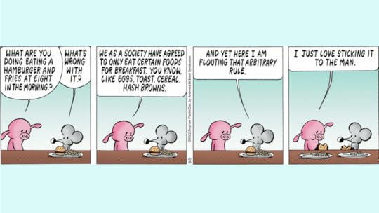 Pearls Before Swine comic strip showing example of Goblin Mode