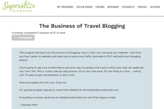 superstar blogging review website interface