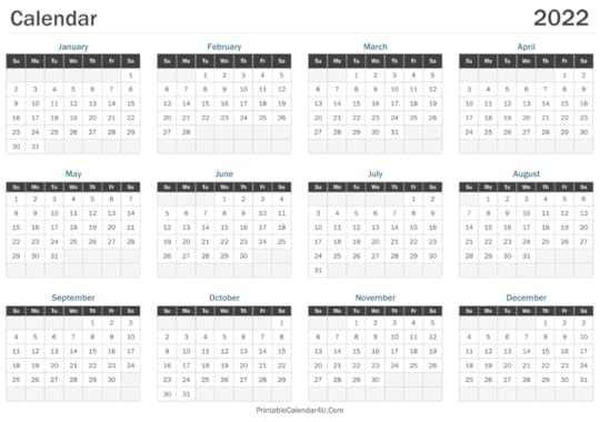 2022 calendar printable