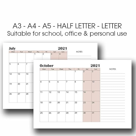 2022 a3 printable calendar 2022 monthly planner insert a4 etsy