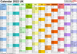 calendar 2022 uk 17 free printable pdf templates