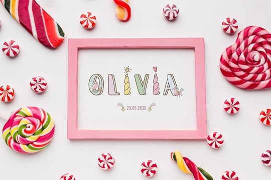 unicorn personalized name print custom unicorn name poster etsy