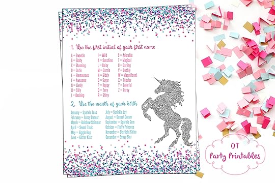 instant download unicorn name generator unicorn party