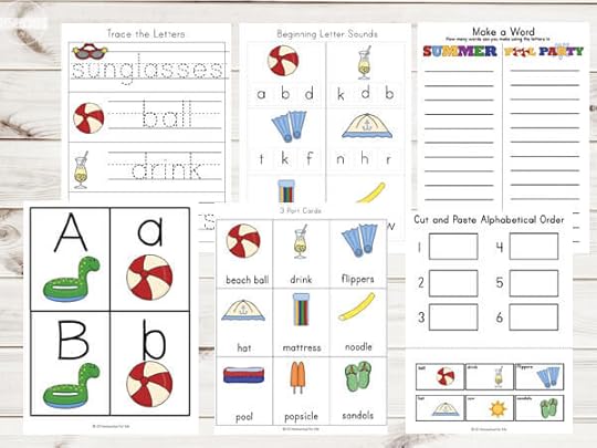 free pool preschool worksheets