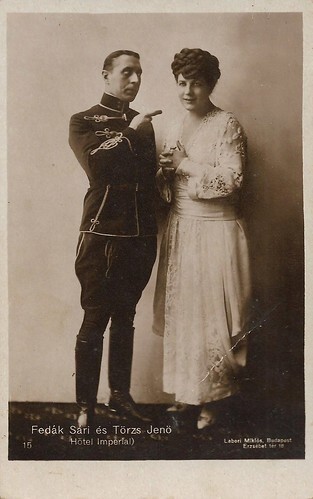 Sári Fedák and Jenö Törzs in the play Hotel Imperial 1917)