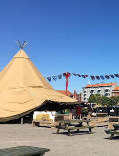 Teepee for waterfront bar