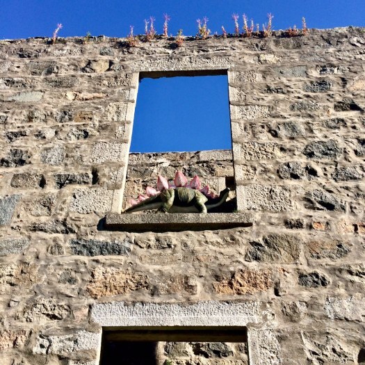 Iron Age to the Jurassic: dinosaur in a window
