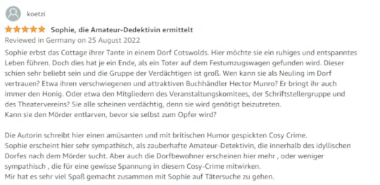 screenshot of first review