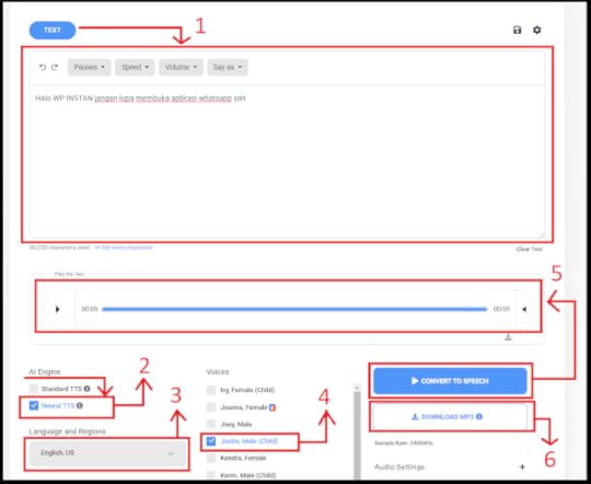 langkah membuat sound of text suara anak kecil dengan voicemaker