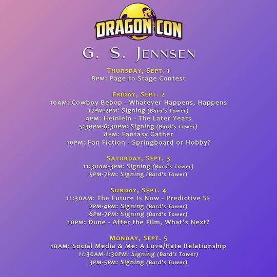 G. S.'s Dragon Con Schedule