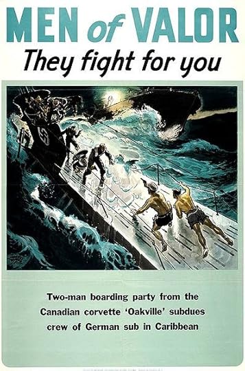 Poster commemorating capture of U-94 by HMCS Oakville, 28 Aug 1942 (public domain via Wikipedia)