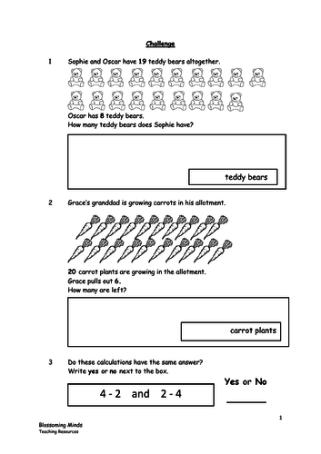 ks1 year 2 maths sats subtraction revision teaching resources