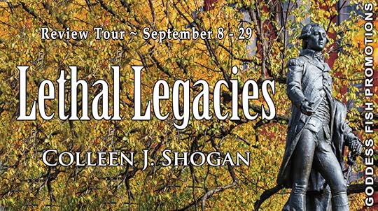Goddess Fish book tour banner for Lethal Legacies