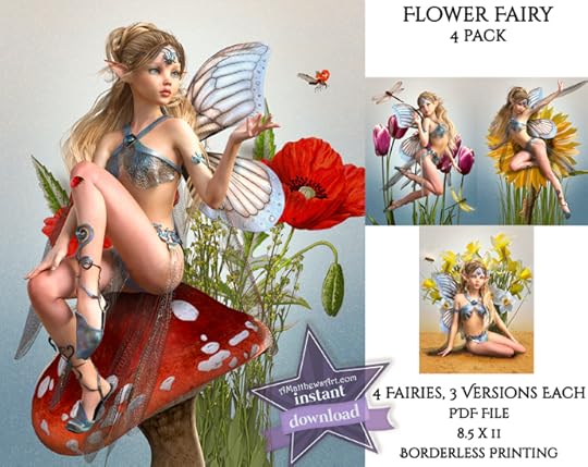 Flower Fairies Coloring Pages for Adults