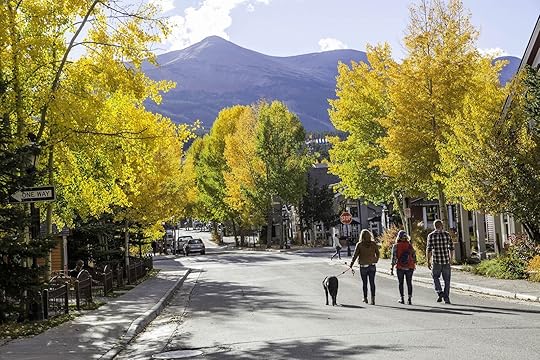 downtown breckenridge with aspen trees in the fall