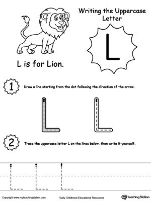 the letter l is for lion myteachingstationcom