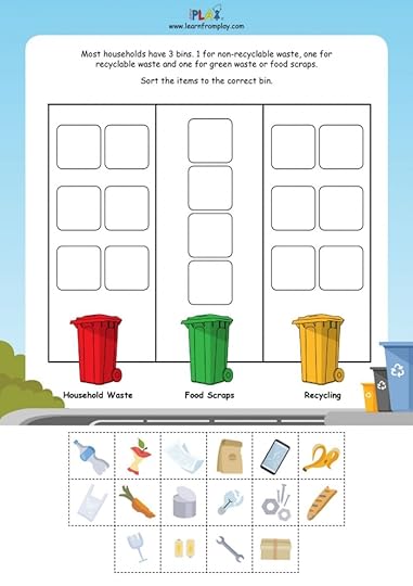 sort and recycle worksheets worksheets day