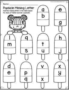 free preschool summer worksheets