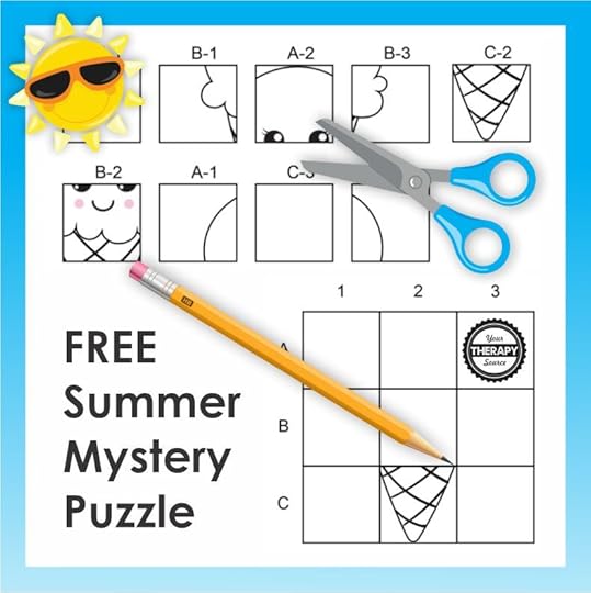 cut and paste summer worksheet freebie your therapy source