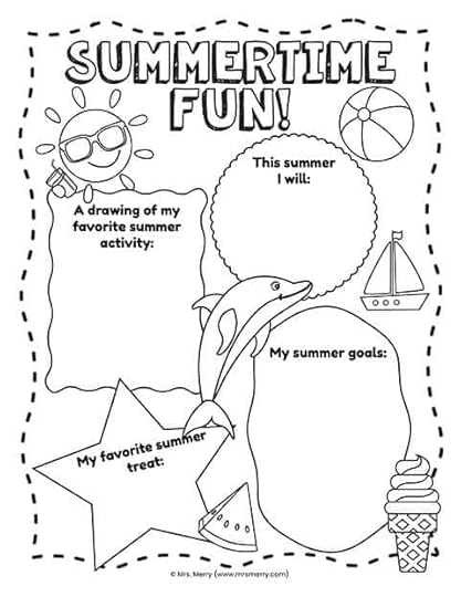 free printable summer activities worksheet mrs merry