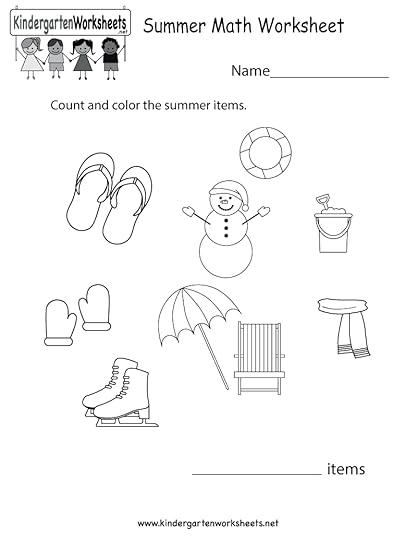 kindergarten summer math worksheet printable summer math worksheets kindergarten worksheets summer math