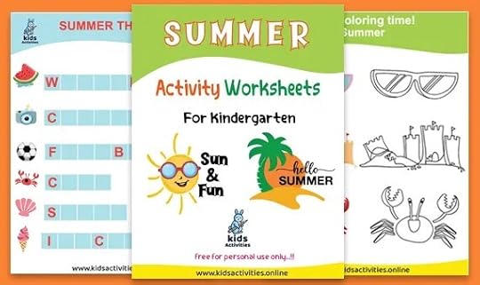 free printable summer activity worksheets for kindergarten