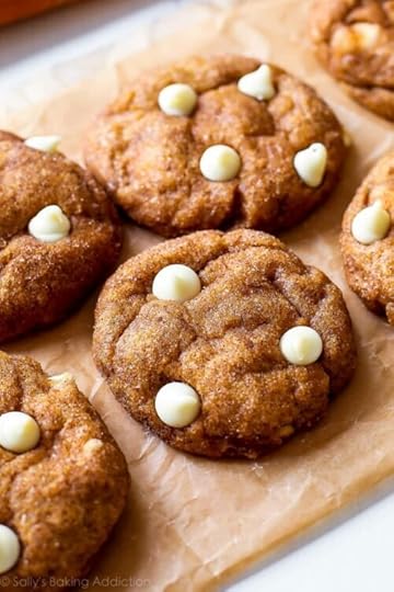 pumpkin snickerdoodles with white chocolate chips