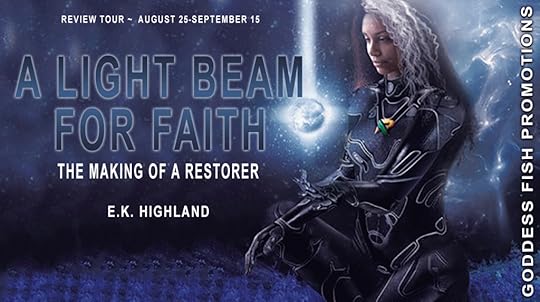 Goddess Fish book tour banner for A Light Beam for Faith