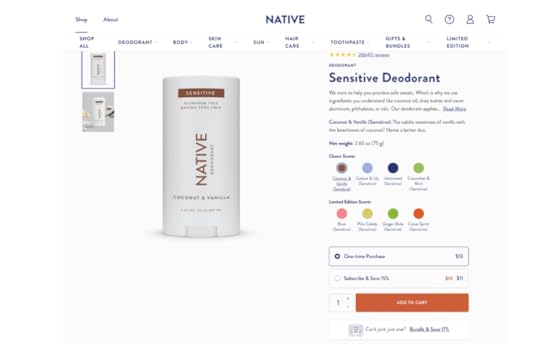 native deodorant website
