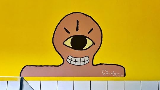 wall art one eyed monster employee monitoring