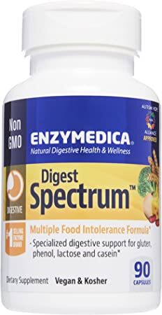 Enzymedica Digest Spectrum, Enzymes for Multiple Food Intolerances 90 Capsules (FFP)