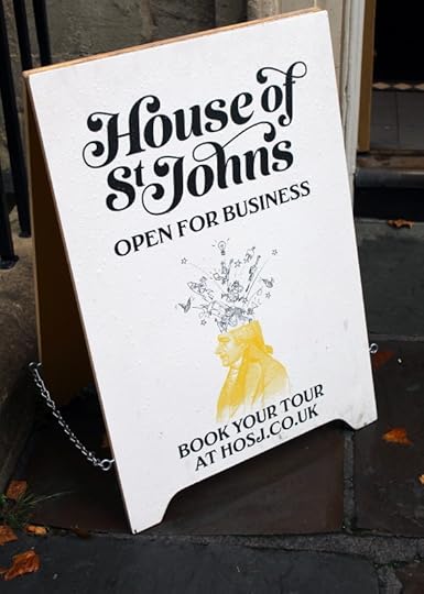 House of St John Boutique co-working in Bath. Sandwich board