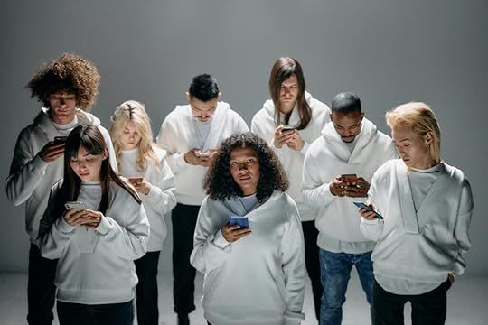 group of people on cell phones