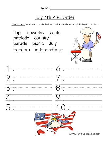 4th of july worksheets have fun teaching