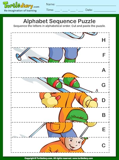 sequence the letter in alphabetical order worksheet turtle diary