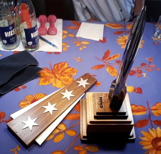 Broken Hugo trophy