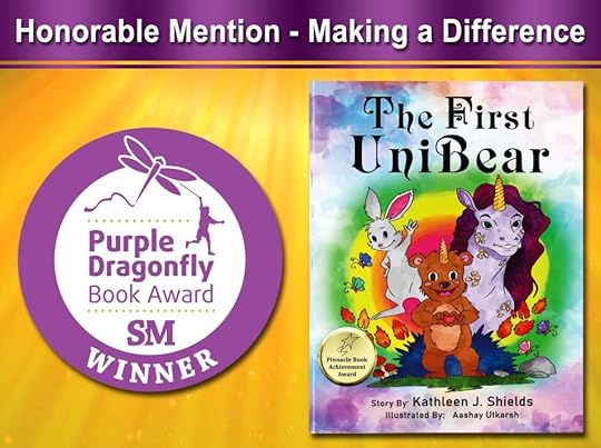 Honorable mention book award winner purple dragonfly