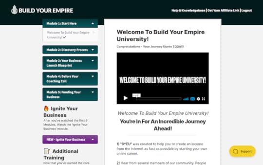 build your empire university review training page