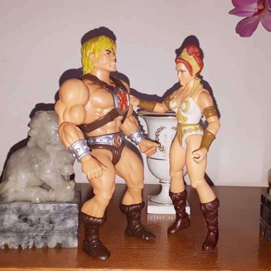 Teela admires He-Man's abs