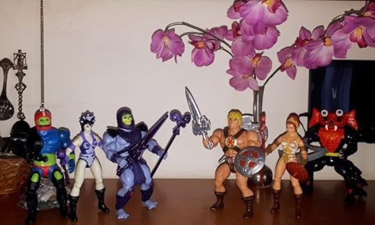 He-Man and Teela fight Skeletor and his minions, while Mantenna looks on from the sidelines.