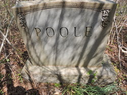 Marker for Poole Family burial site at Fairview Cemetery in Greenwood, South Carolina.