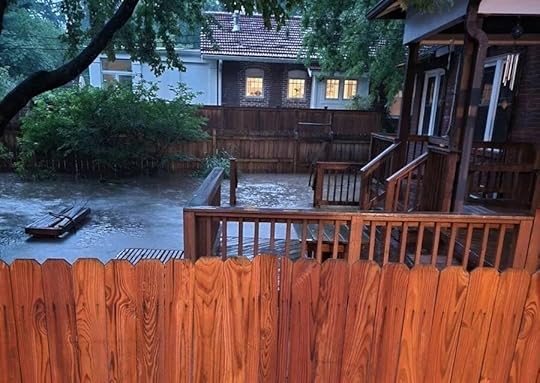 Flooded Backyard.