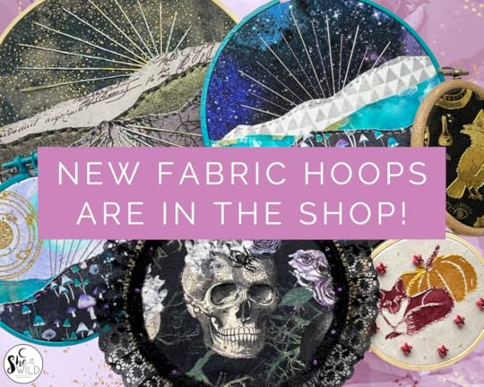 fabric hoops are in the shop