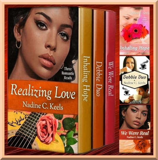 Realizing Love, a three-book boxed set alongside the covers of Inhaling Hope, Debbie Duo, and We Were Real